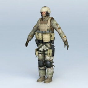 Desert Soldier 3d-modell