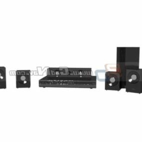 Desktop Speaker System And Power Amplifier 3d model