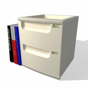 Desktop File Box Storage 3d model
