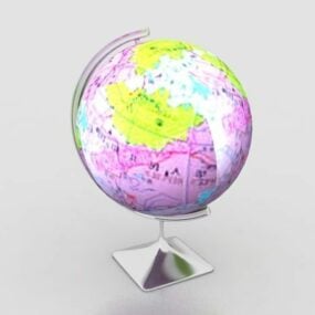 Modelo 3D do globo mundial de mesa