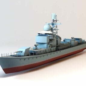 Model 3D Kapal Destroyer