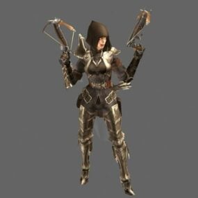 Personnage de Diablo Iii - Chasseuse de Démons Femme modèle 3D