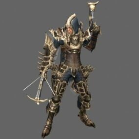 3д модель персонажа Diablo III, мужчины-охотника на демонов
