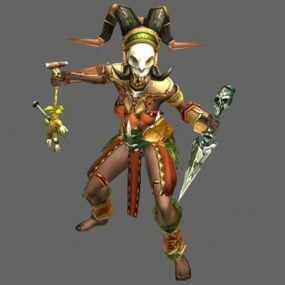 ตัวละคร Diablo III - โมเดล 3 มิติของ Witch Doctor หญิง
