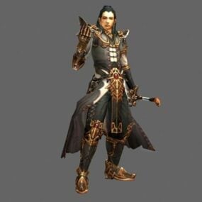 Mužský 3D model Diablo Iii Character Wizard
