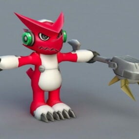 3D model Digimon Fusion Shoutmon