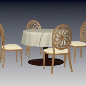 Ensembles de meubles de salle à manger modèle 3D