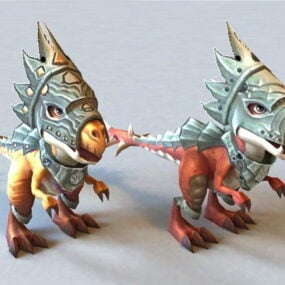 Dinozaury w zbroi Model 3D