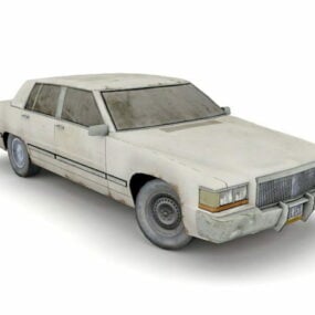Dirty White Car 3d model