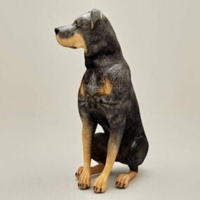 ドーベルマンピンシャー犬3Dモデル