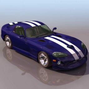 डॉज एसआरटी वाइपर स्पोर्ट्स कार 3डी मॉडल