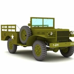 Dodge Wc-51 דגם 3D משאית צבאית קלה