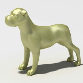 Modelo 3d de estátua de cachorro