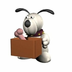 犬の漫画のおもちゃ3Dモデル