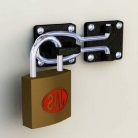 문 자물쇠 3d 모델