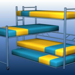 Dormitory Bunk Beds 3d model