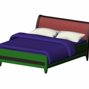 Double Bed Design 3d model