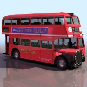 דגם תלת מימד של אוטובוס דו-סיפון בבריטניה