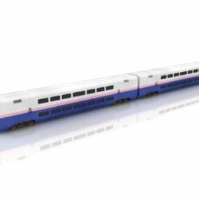 3D model dvoupatrových vlakových vozů