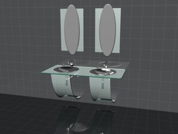 Double Washbowl Bathroom Vanity