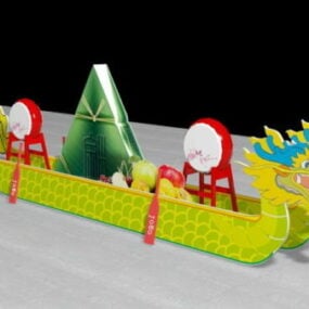 Model 3D postaci smoka krokodyla