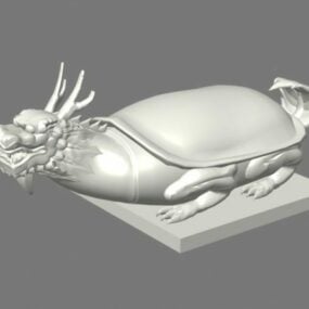3D model želvy s dračí hlavou