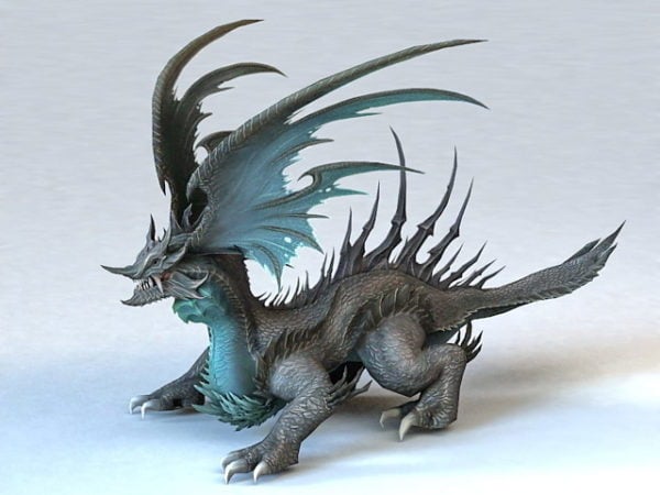Dragon Monster Rigged & Animerad