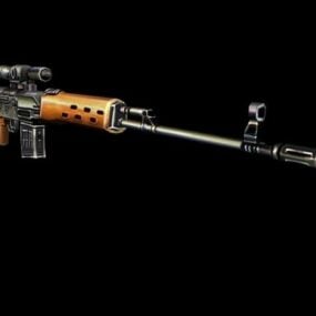 Dragunov Keskin Nişancı Tüfeği 3d modeli