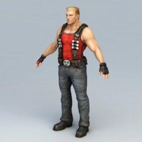 3д модель персонажа Duke Nukem