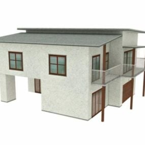 Dvoupodlažní bytový dům 3D model
