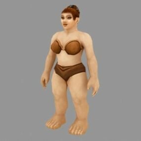 Dwarf Female Character Character 3d model