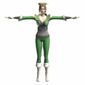 3D модель Dynasty Warriors Юэ Ин женского персонажа
