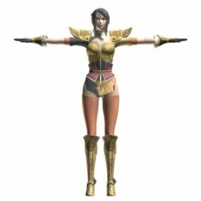 3д модель персонажа Dynasty Warriors Синцай