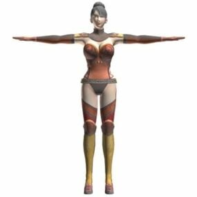 Dynasty Warriors Lianshi דגם תלת מימד של דמות נשית