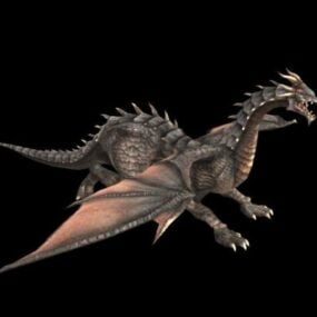 Modello 3d del drago terrestre
