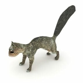 Modello 3d animale scoiattolo grigio orientale