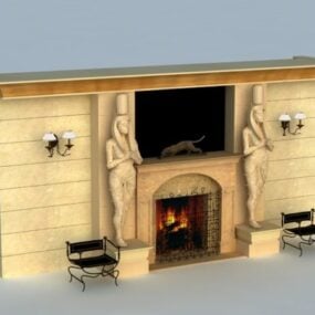 Egyptian Fireplace 3d model