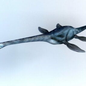 エラスモサウルス首長竜 3D モデル