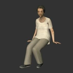 Model 3D postaci starszej kobiety