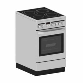 Electric Oven With Induction Stove 3d model