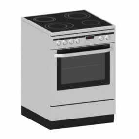Electric Oven With Stove 3d model