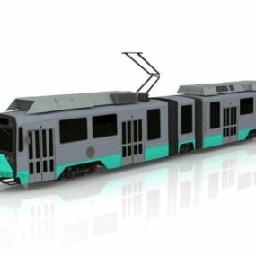 Electric Street Car Trolleys 3d model