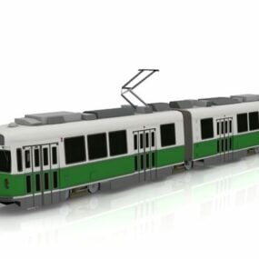 Sähköinen raitiovaunu 3d-malli
