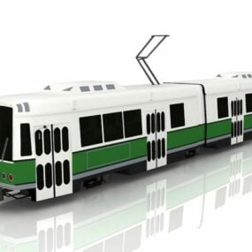 Green Train Caboose 3d model