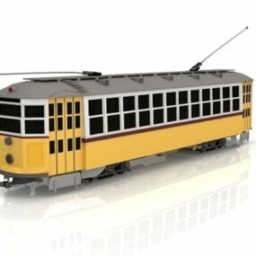 Electric Trolley Car 3d model