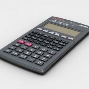 Model 3d Kalkulator Saku Elektronik