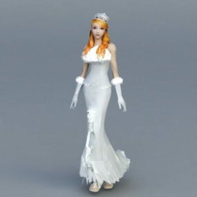 3д модель элегантной невесты