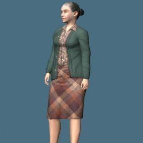 Елегантна 3d-модель персонажа бабусі