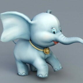 فیل کارتونی مدل سه بعدی