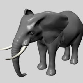 3д модель статуи слона
